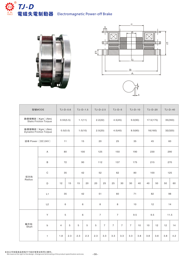 断电刹车器型号选型参数 断电刹车器型号选型参数